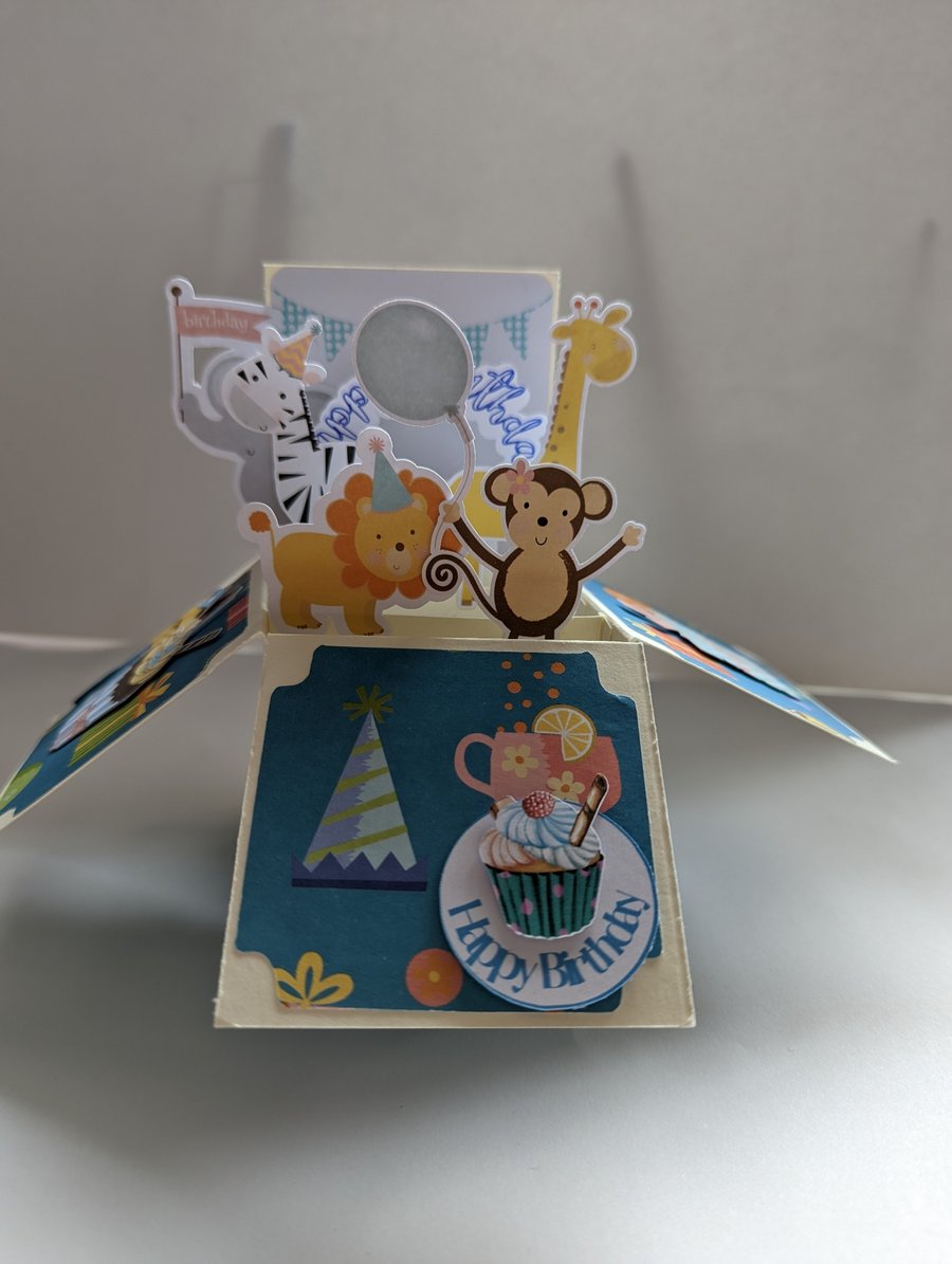 Animals Birthday Box Card - SPECIAL OFFER