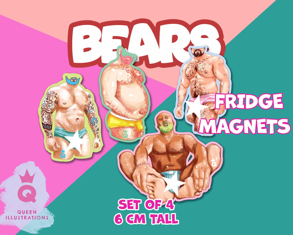 GAY BEARS Fridge Magnets