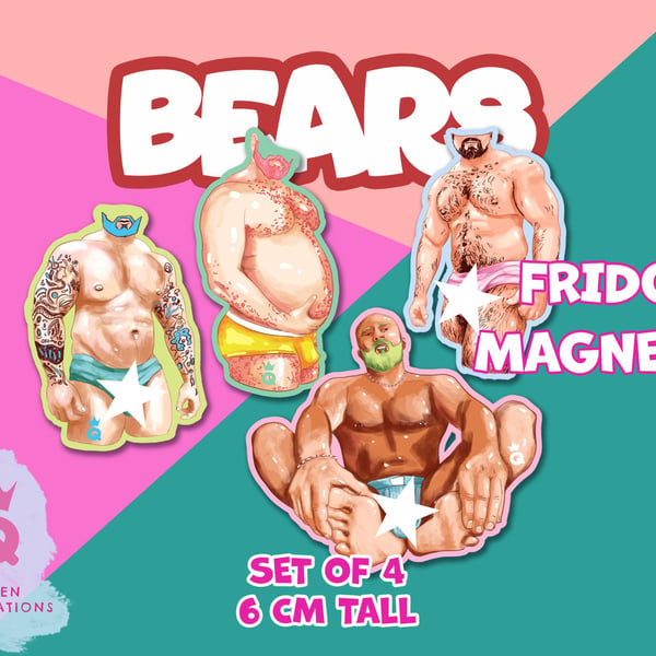 GAY BEARS Fridge Magnets