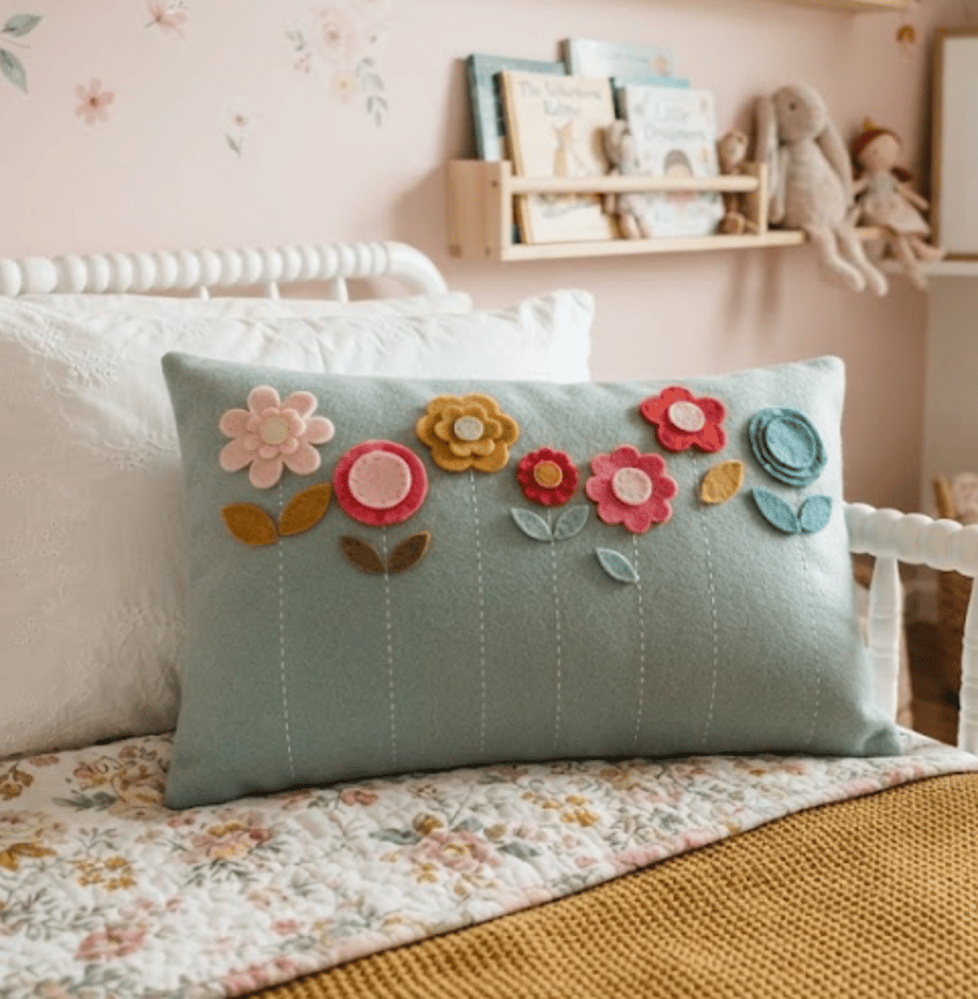 Pillow, Decorative Floral Cushion, for Girls bedroom or nursery