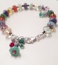 Moonflower Bracelet with Hand Wrapped Charms - Image 5