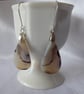 Sterling Silver and Montana Agate Waves Earrings