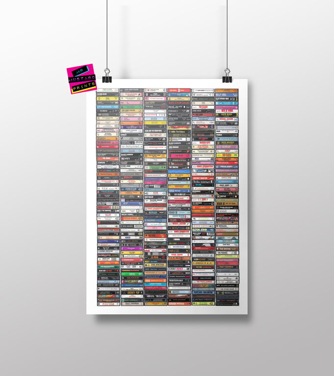 The Ultimate 1980s Music Print - Over 300 '80s Albums in Cassette Form