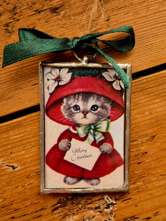 Unique retro glass Christmas decoration 