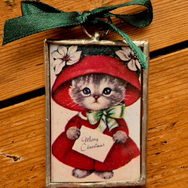Unique retro glass Christmas decoration 