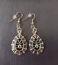 Handmade silver spider and web earrings  - Image 2