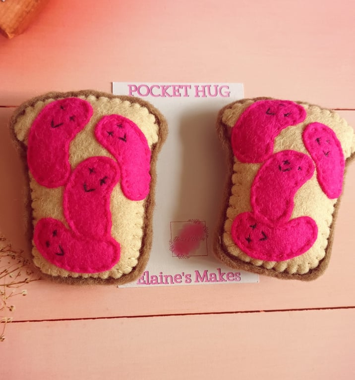 Jelly beanz on toast pocket hug (pink) and pocket hug card 