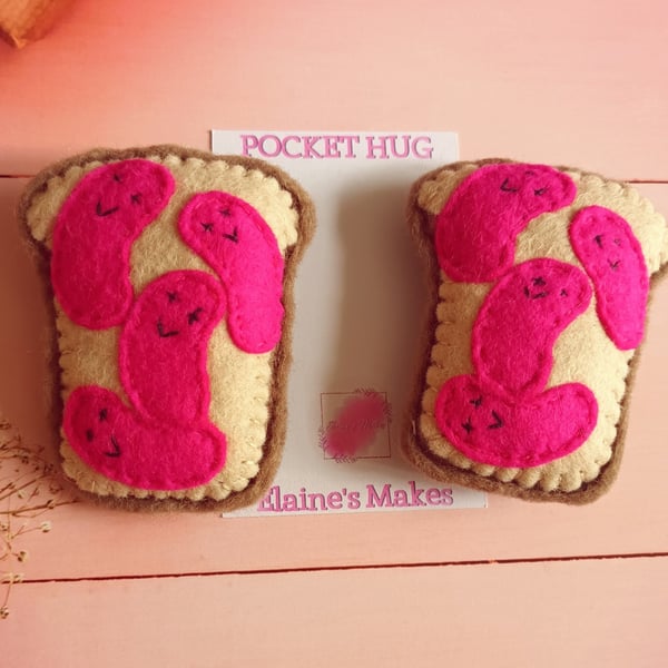 Jelly beanz on toast pocket hug (pink) and pocket hug card 