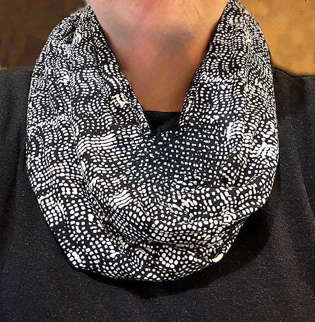 Spotty Cotton Jersey Infinity Scarf
