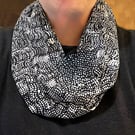 Spotty Cotton Jersey Infinity Scarf