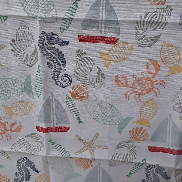 Block printed tea towel