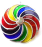 Rainbow Swirls Stained Glass Suncatcher Circular - Image 4