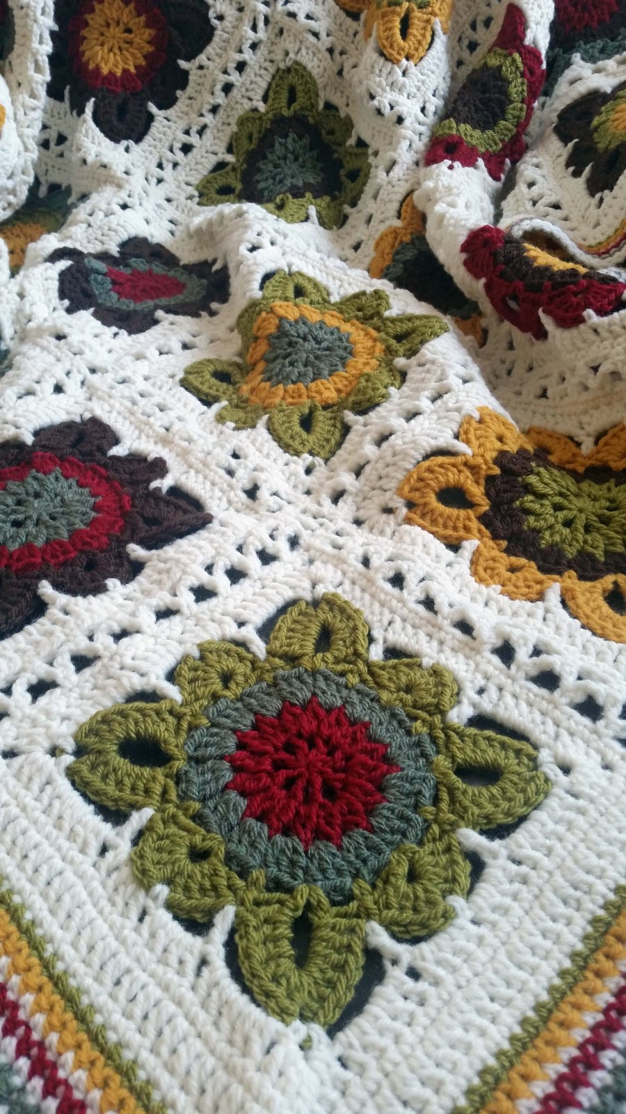 Autumn Hues Crochet Blanket or Throw