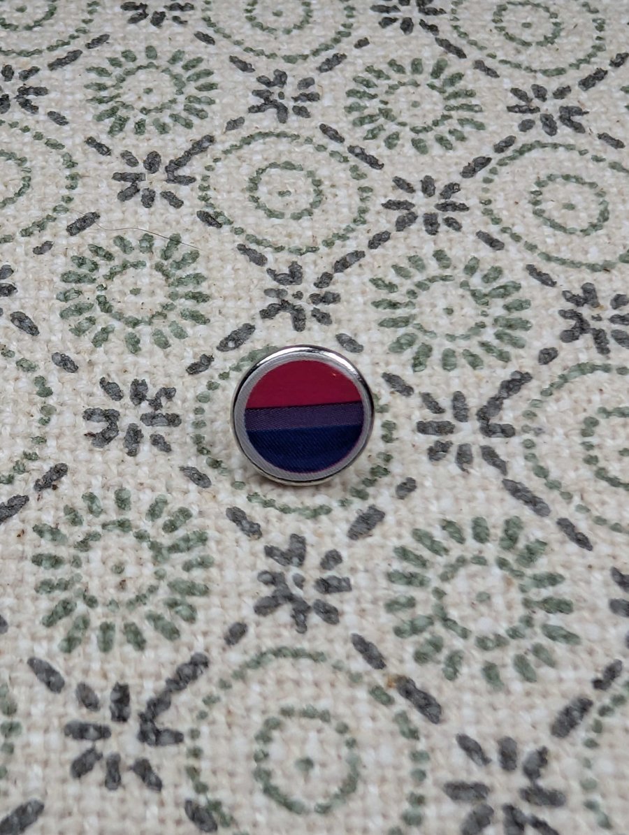 Bisexual Flag Pin - Pride Themed Pin - Small Resin Topped Pin Badge - LGBTQ