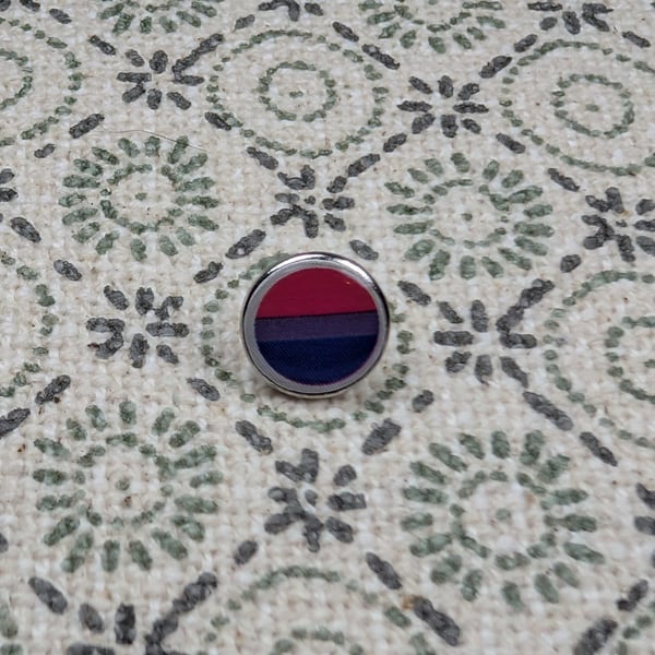 Bisexual Flag Pin - Pride Themed Pin - Small Resin Topped Pin Badge - LGBTQ