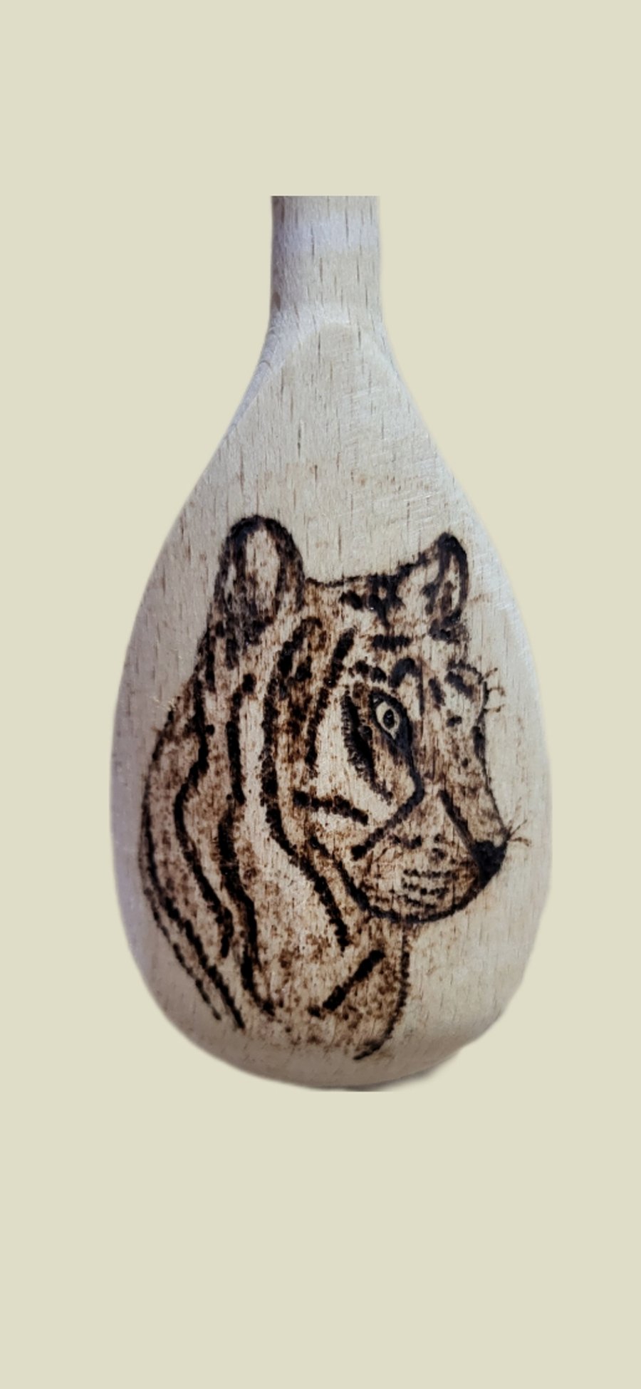 Pyrography Tiger wooden spoon 