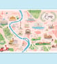 Rome Italy Illustrated Map  - Image 2