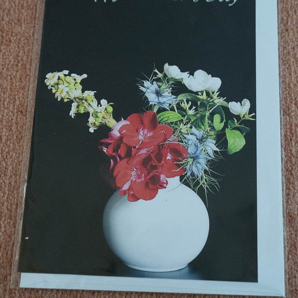 A5 Flower Arrangement Mother's Day Card - Original Photo