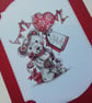 Card and gift tag set. Valentine. Birthday. Ref 391