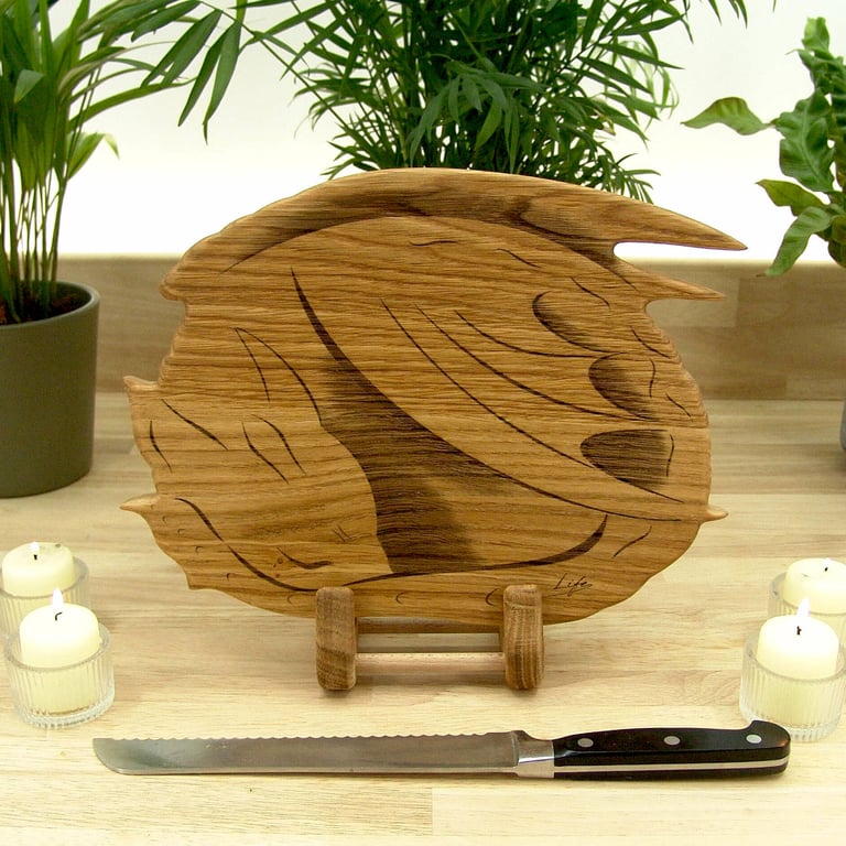 Dragon Chopping Board: Epic Hand Crafted Oak & Beech Fantasy Gift