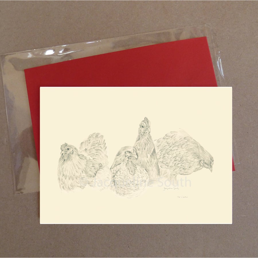 Cochin Chicken greeting card with envelope