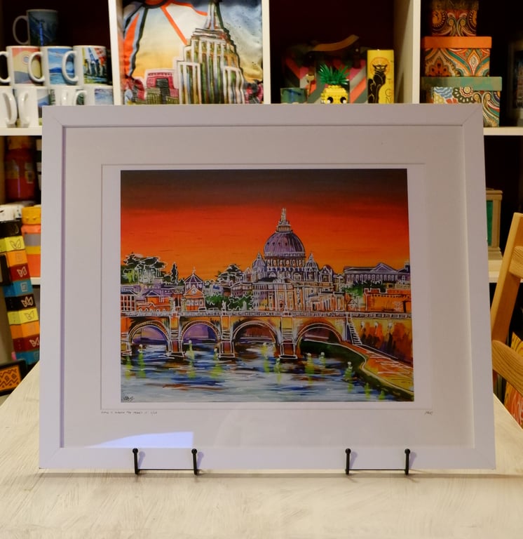 Rome is Where the Heart Is Limited Edition Print - Framed 