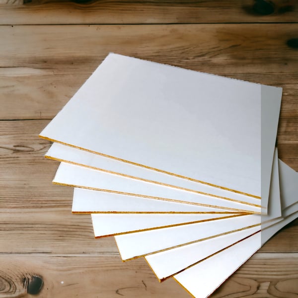 Pack of 5 sheets of A4 Premium Quality White Faced 3 mm MDF Sheets for laser