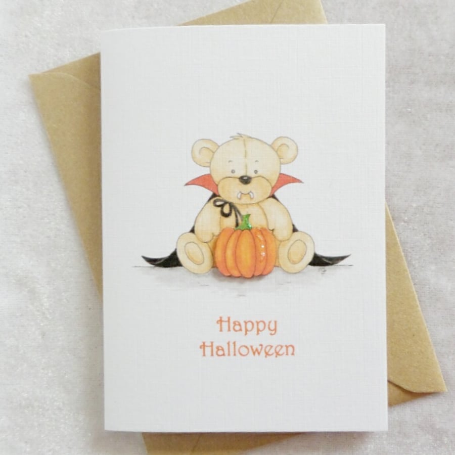 Happy Halloween Cute Bear Card