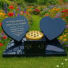 Grave Plaque Double heart Grave Stone Memorial Grave Marker Flat Grave Stone 