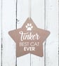 Best Cat - Personalised Hanging Star Plaque - Image 2