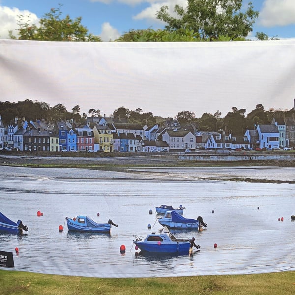 Tea Towel Donaghadee seaside town at dusk