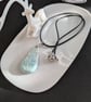Handcrafted Stone Pendant with 44cm Rope Necklace