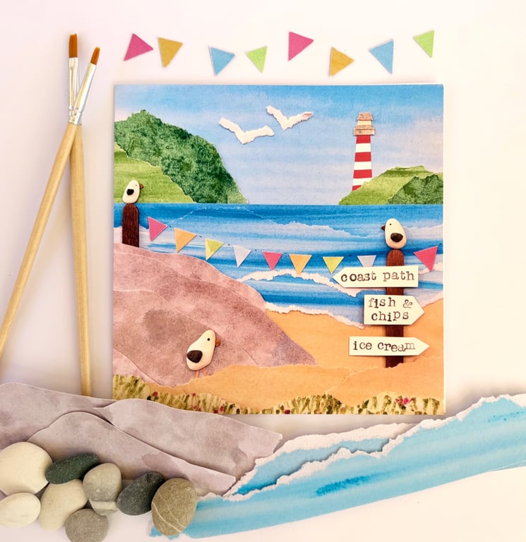 Coast Path - printed greetings card
