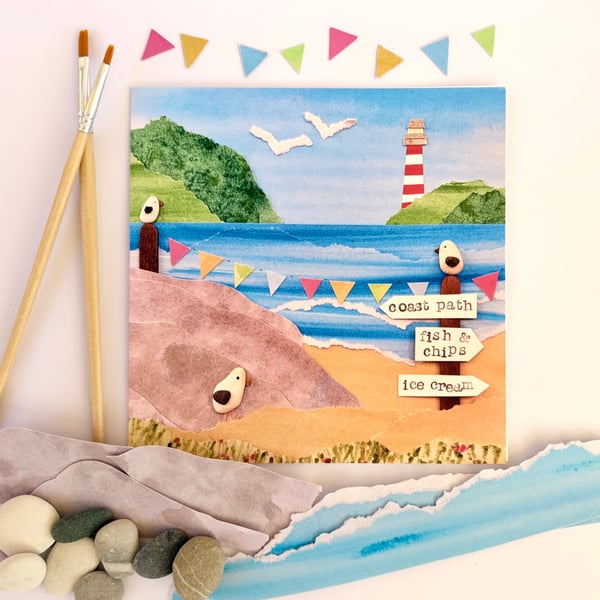 Coast Path - printed greetings card