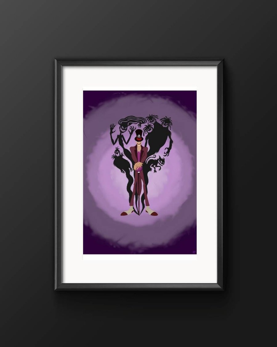 Dr Facilier, princess and the frog, Disney Villain print A4