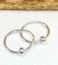 Silver Spinner Hoop Earrings - Image 2