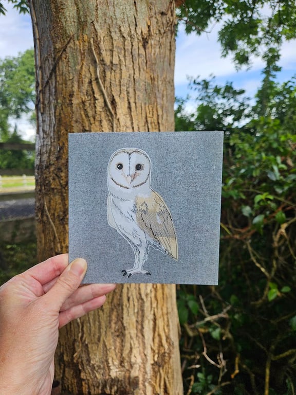 Printed Barn owl card