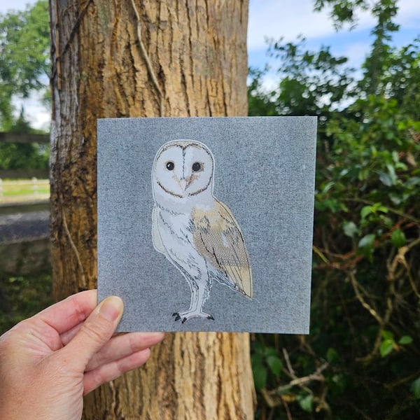 Printed Barn owl card