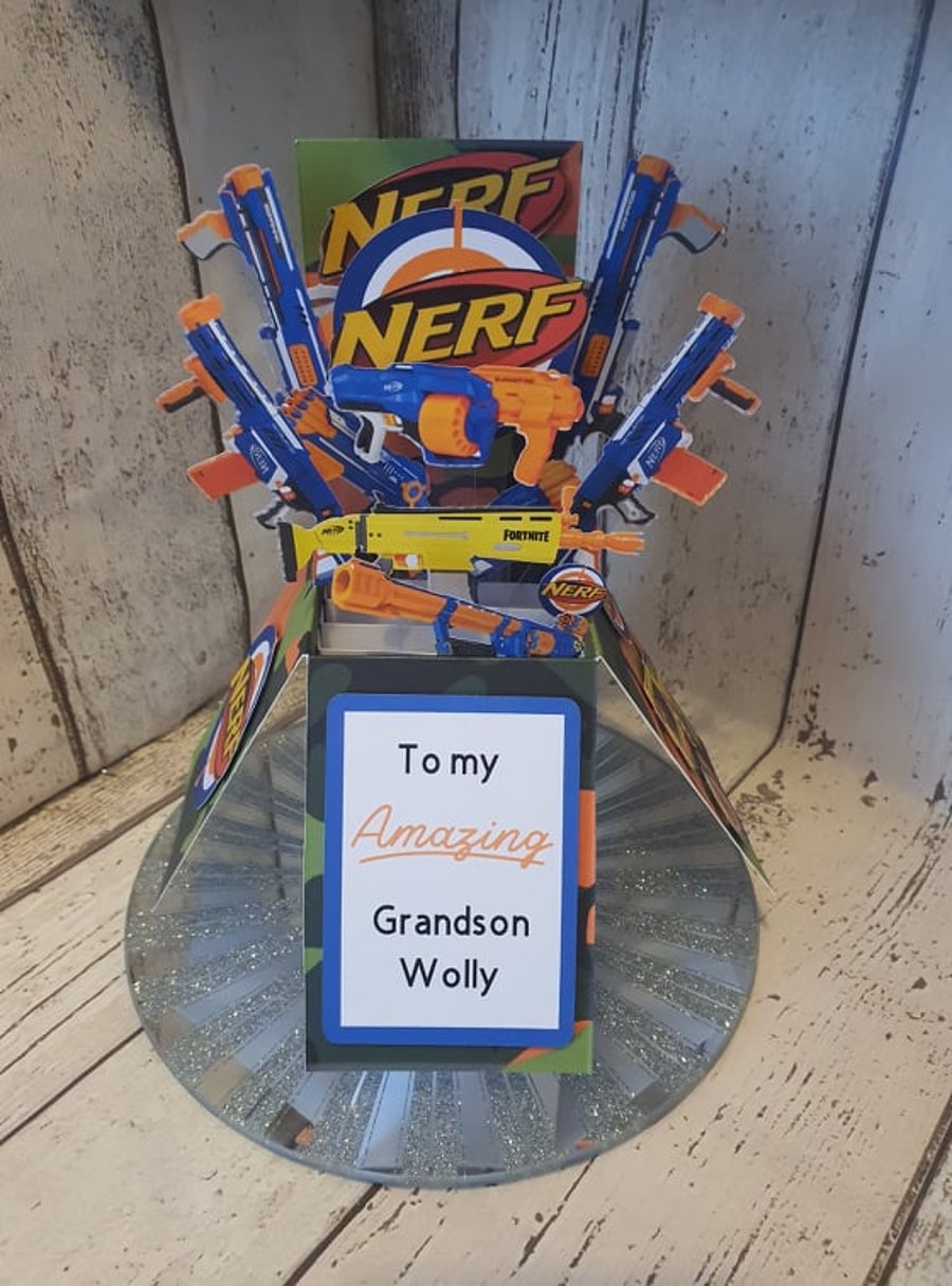 Nerf Birthday Pop-Up Card