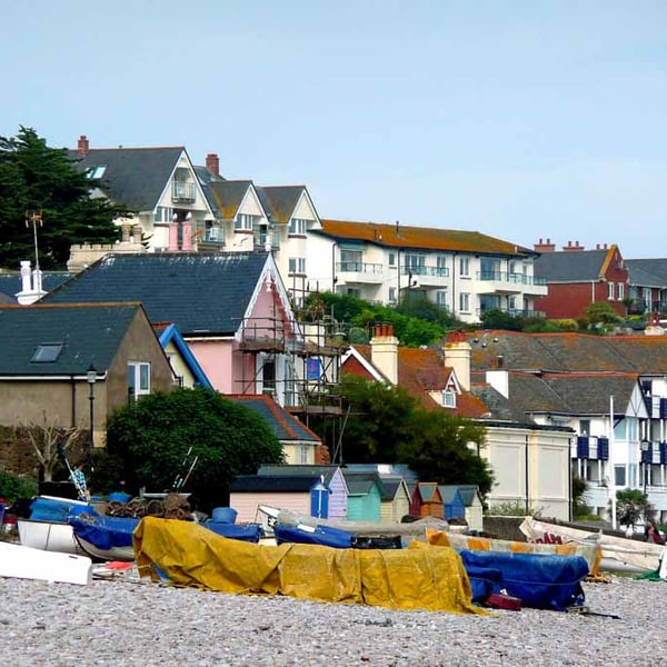 Budleigh Salterton Beach Jurassic Coast Photograph Print