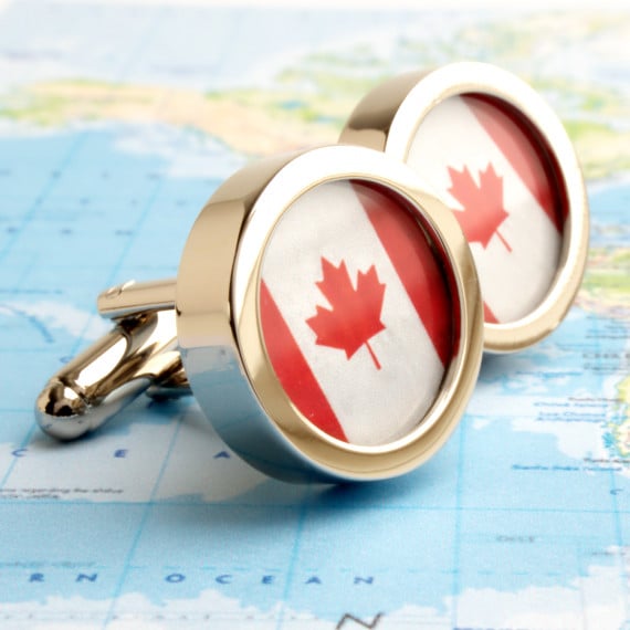 Canada Flag Cuff Links Maple Leaf Canadian Cufflinks - or Choose Your Flag