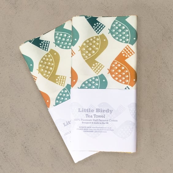 Birdy Tea Towel - twin pack