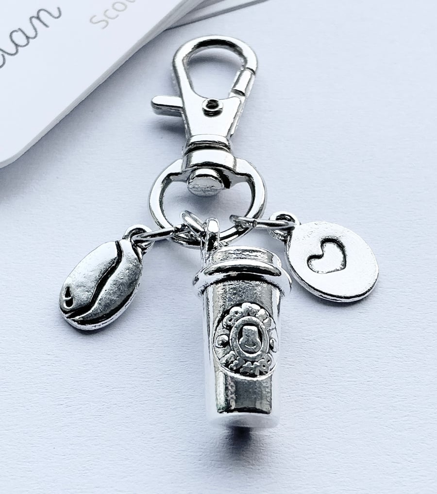 Coffee Bag Charm. Coffee Charm. Coffee Bean. Coffee cup. Gift For Coffee Lovers.