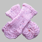 HAND KNIT Ladies Feather and Fan Wristers