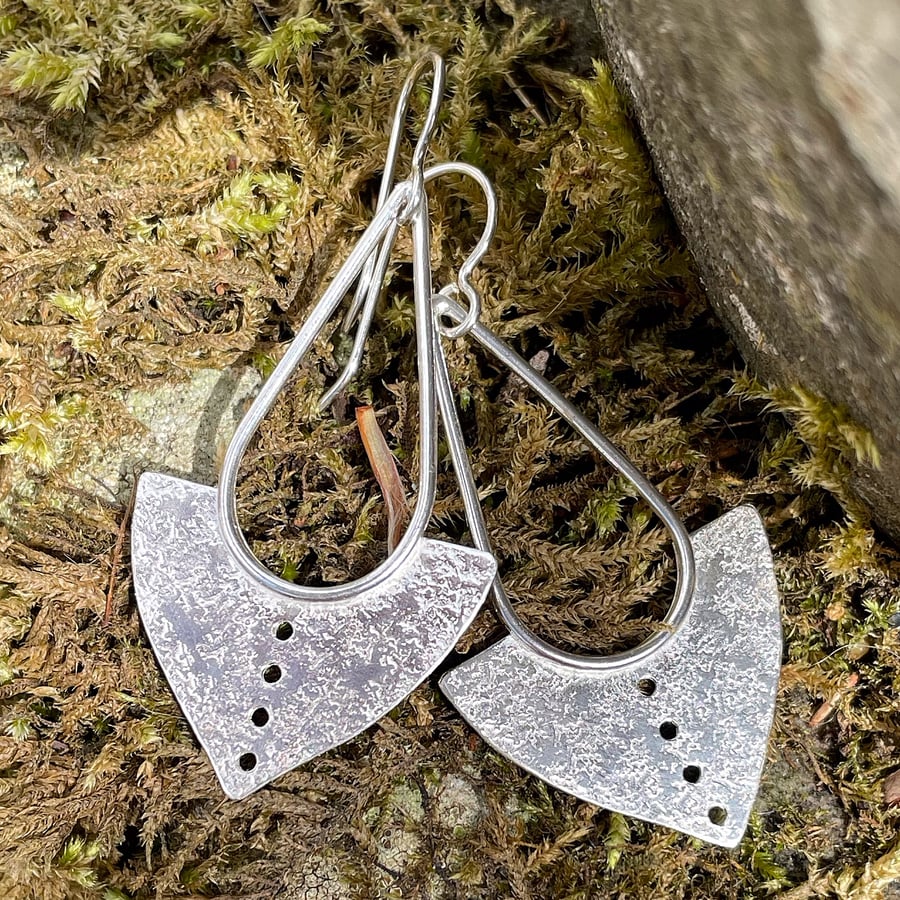 Sterling silver tribal earrings