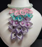 Colourful Seed Bead and Crystal handmade Necklace - leaf pattern Fall - Image 7