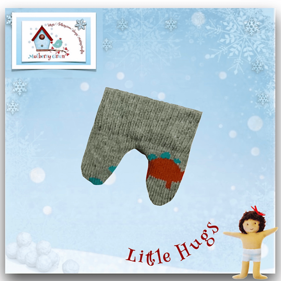 Tiny Dinosaur Tights to fit the Little Hugs Dolls 