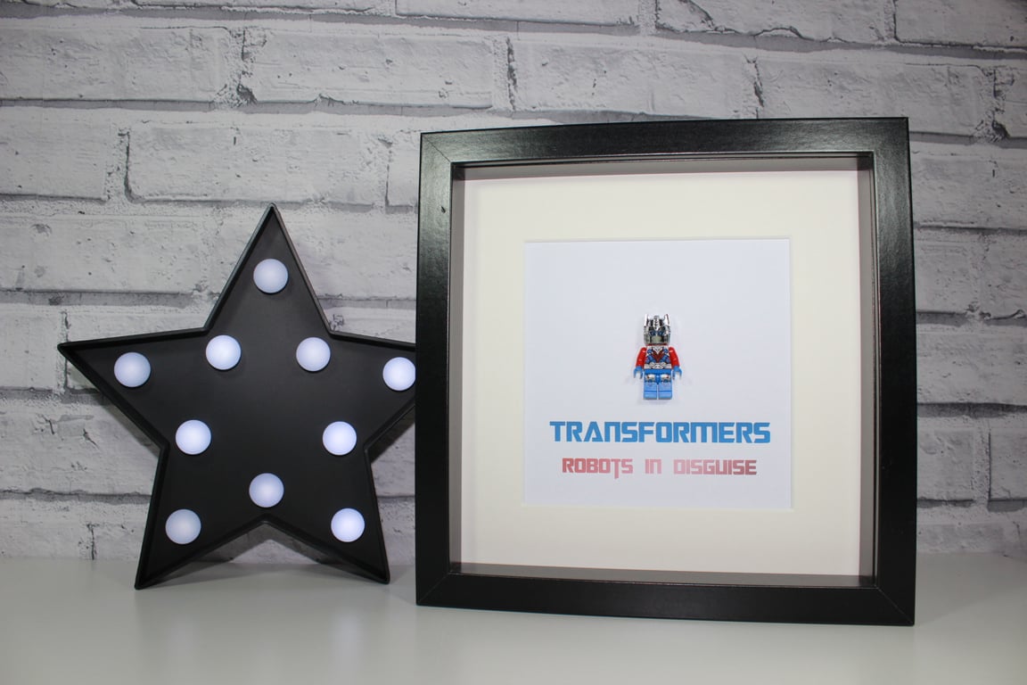 TRANSFORMERS - OPTIMUS PRIME - FRAMED CUSTOM MINIFIGURE