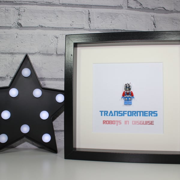 TRANSFORMERS - OPTIMUS PRIME - FRAMED CUSTOM MINIFIGURE