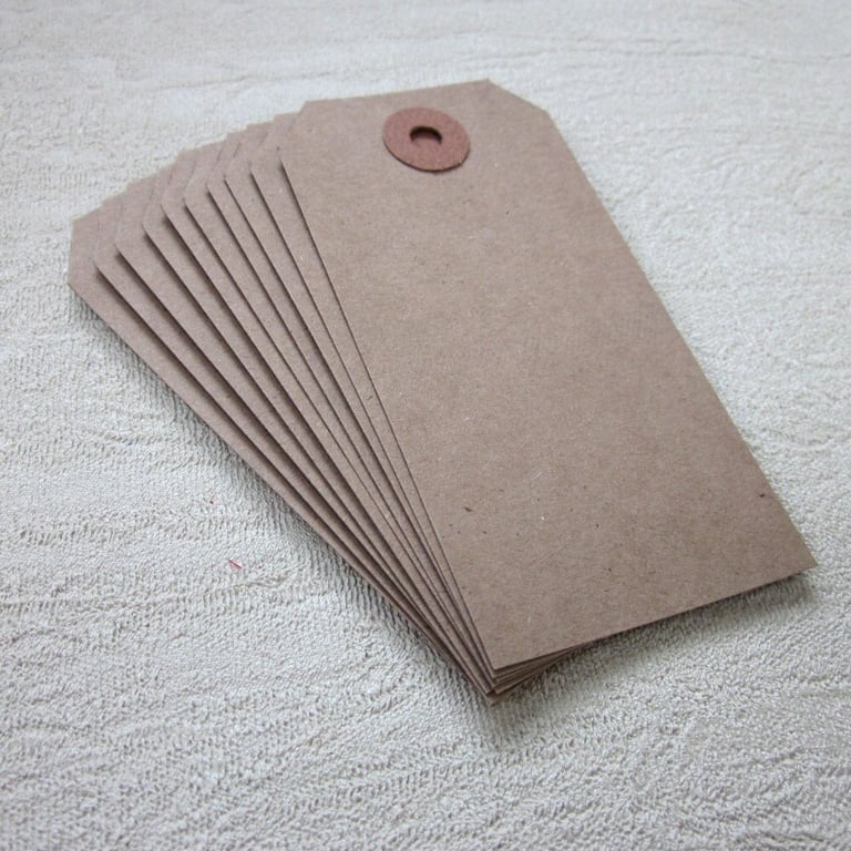 50 Large Unstrung Manila Tags
